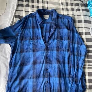 Lucky brand blue plaid button down